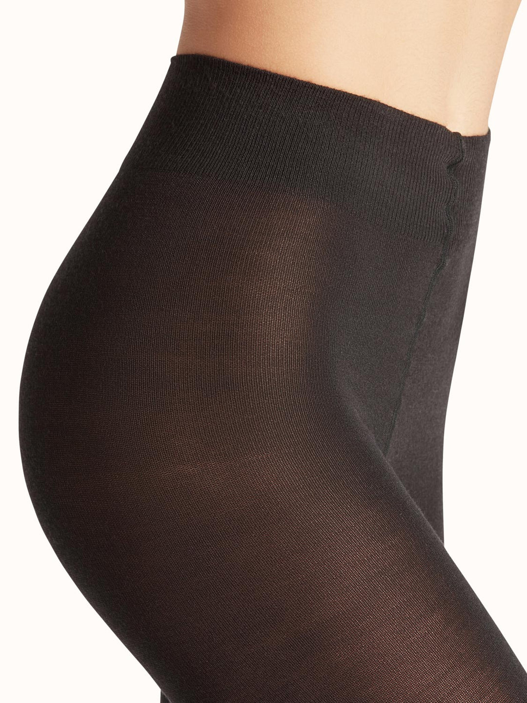 Merino wool womens tights black back #colour_black