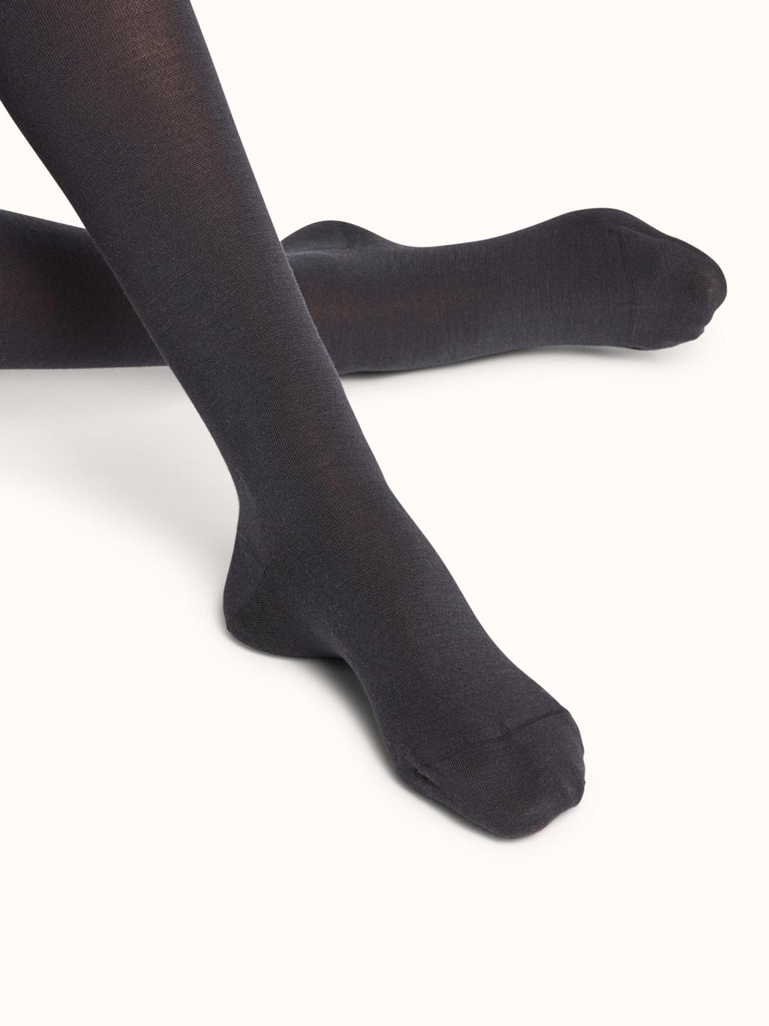 Merino wool womens tights navy footed #colour_dark-navy