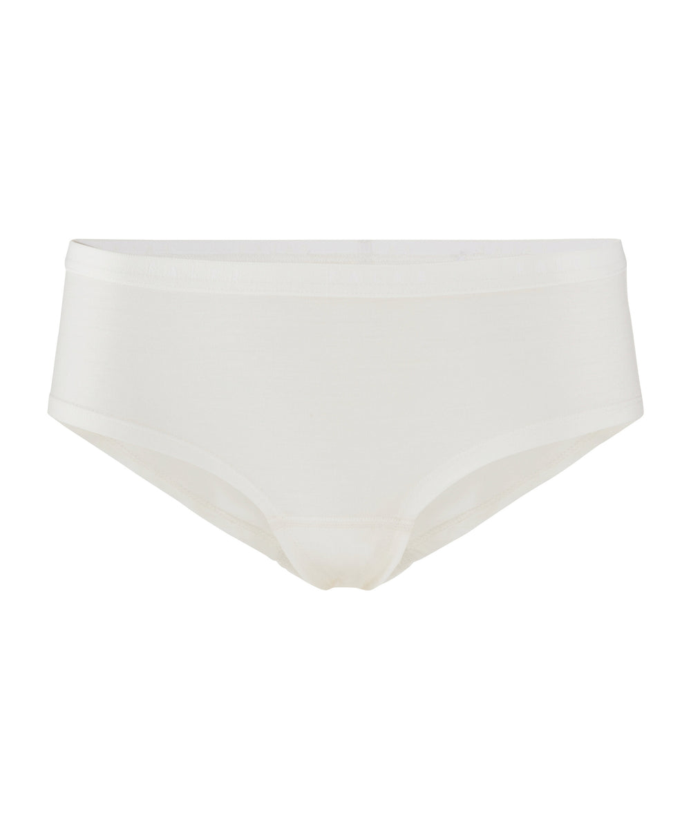Merino wool womens hipster briefs seamless underpants white still #colour_off-white