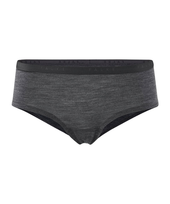 Merino wool womens hipster briefs seamless underpants grey still #colour_dark-grey-heather