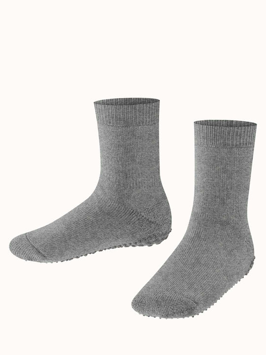 Merino toddler slipper socks side grey #colour_light-grey-melange