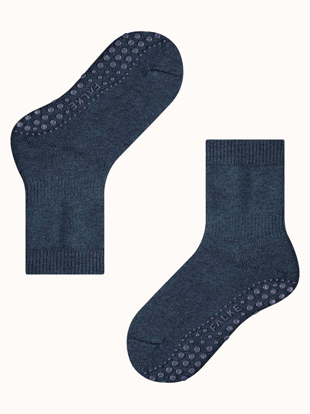 Falke Catspads Slipper socks blue side #colour_dark-denim