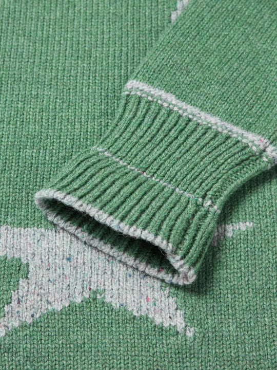 forest green merino wool baby toddler and kids knitted sweater size adjustable cuff #colour_celestine