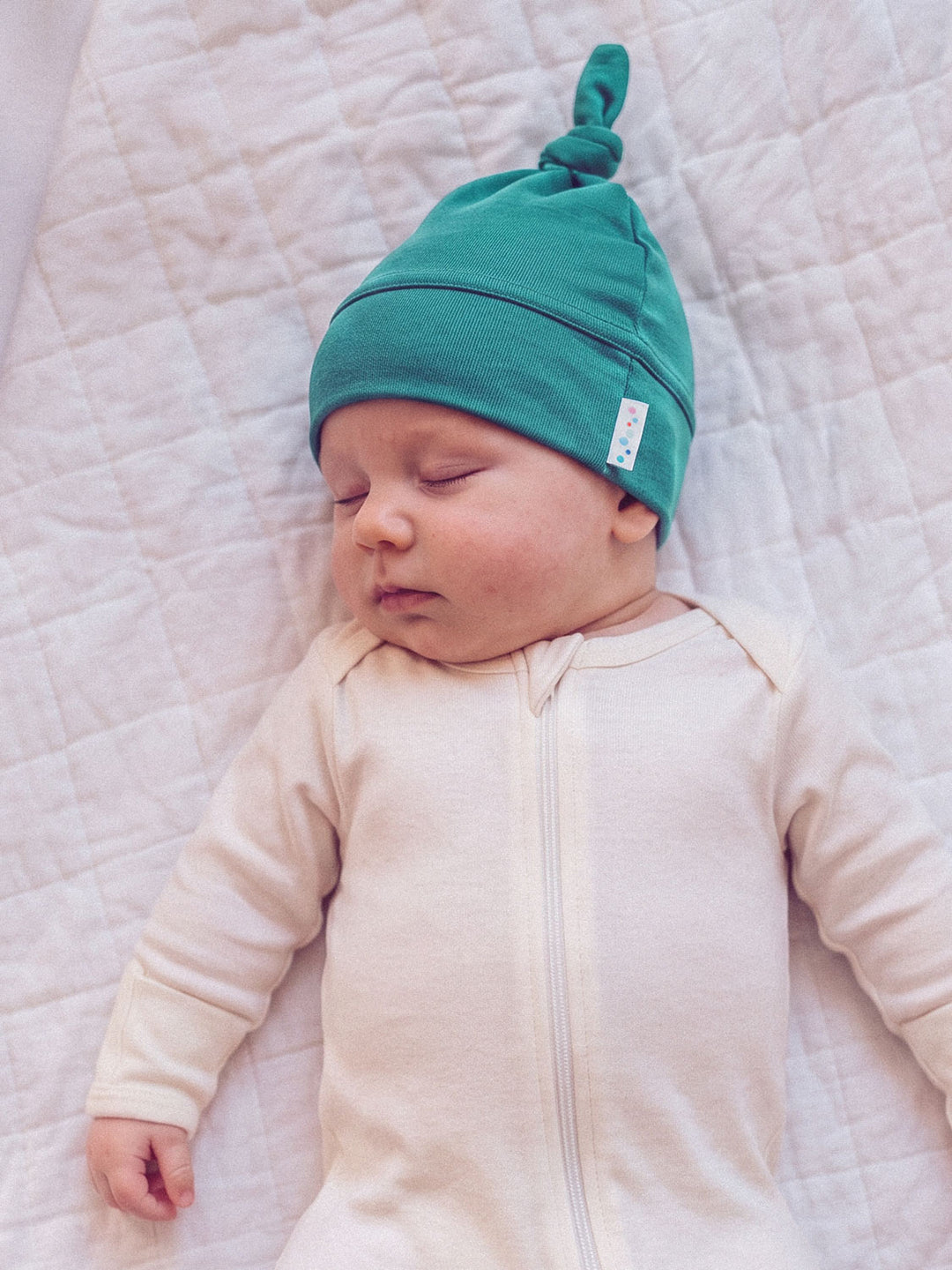 Merino baby hat green side #colour_wild-green