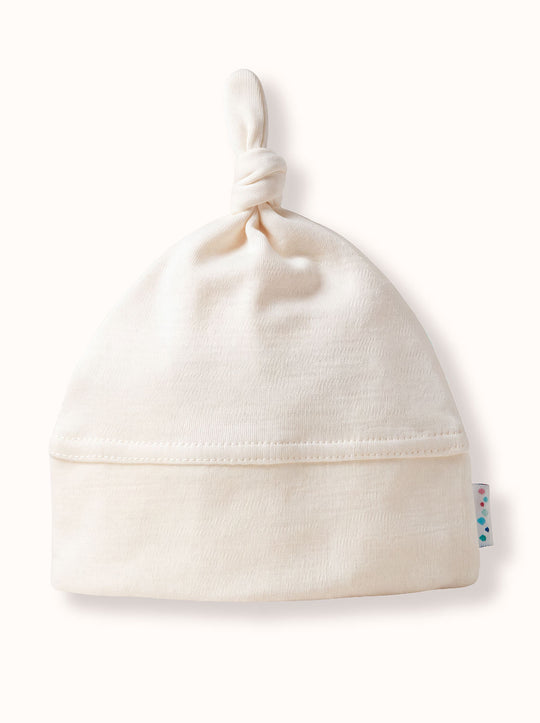 Merino baby hat white #colour_pure-ivory