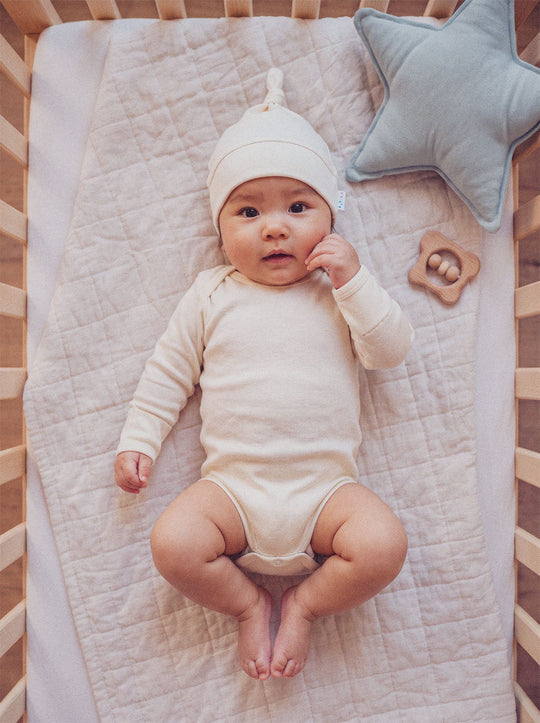 Merino baby hat white #colour_pure-ivory