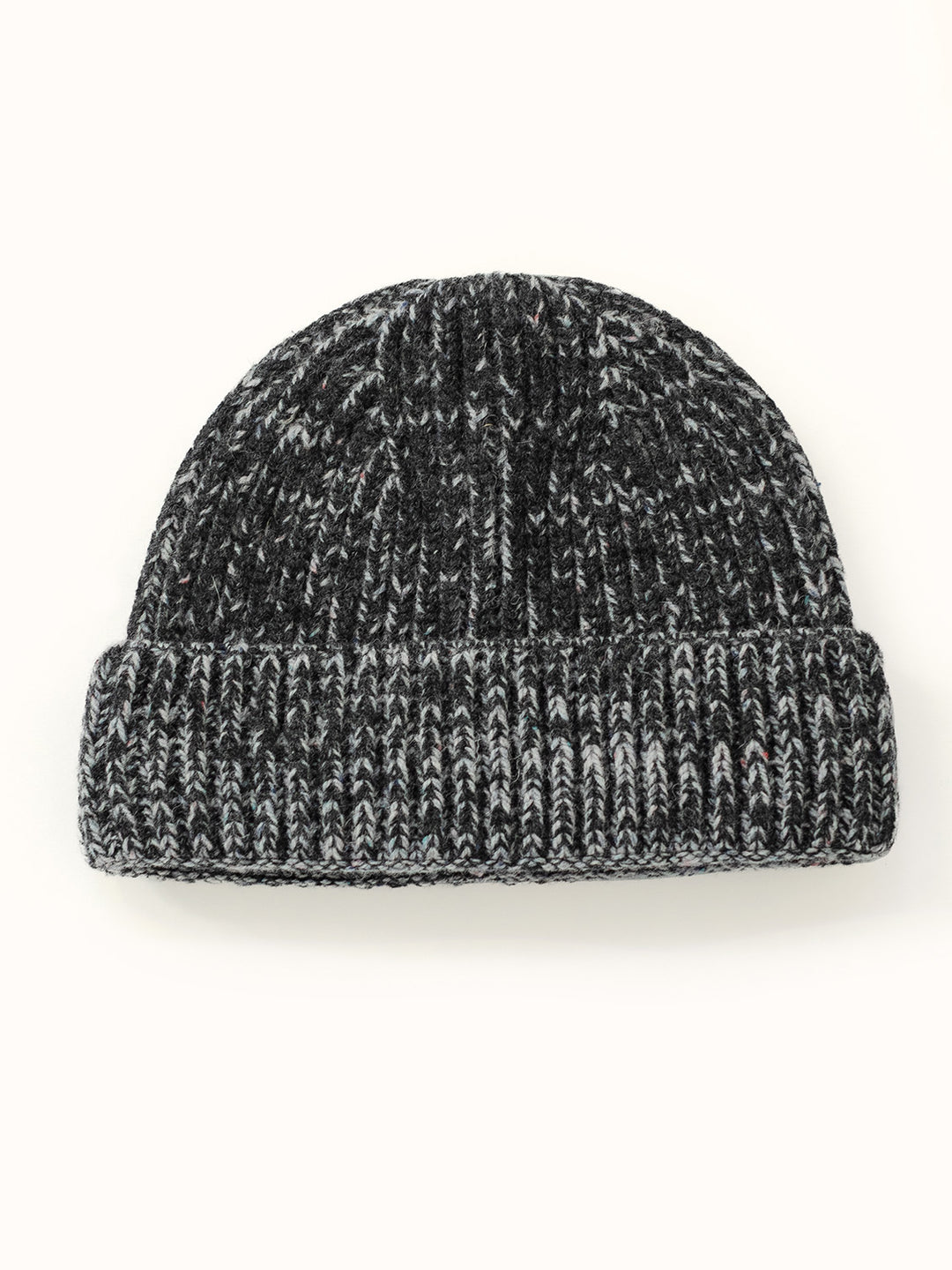 black merino wool fishermans knit beanie hat still unisex mens womens  #colour_flint