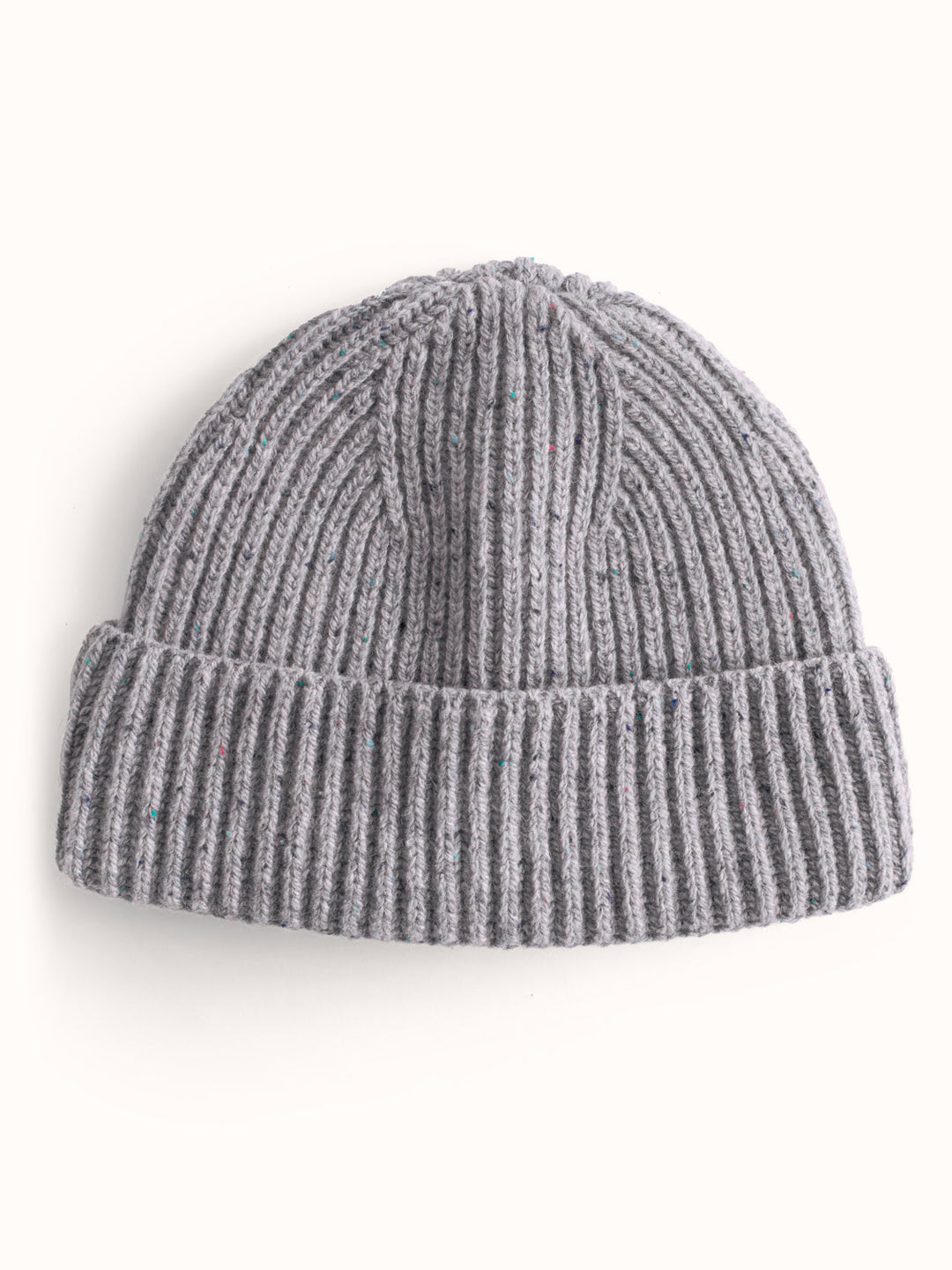 grey merino wool fishermans knit beanie hat kids womens mens unisex #colour_glacial-quartz