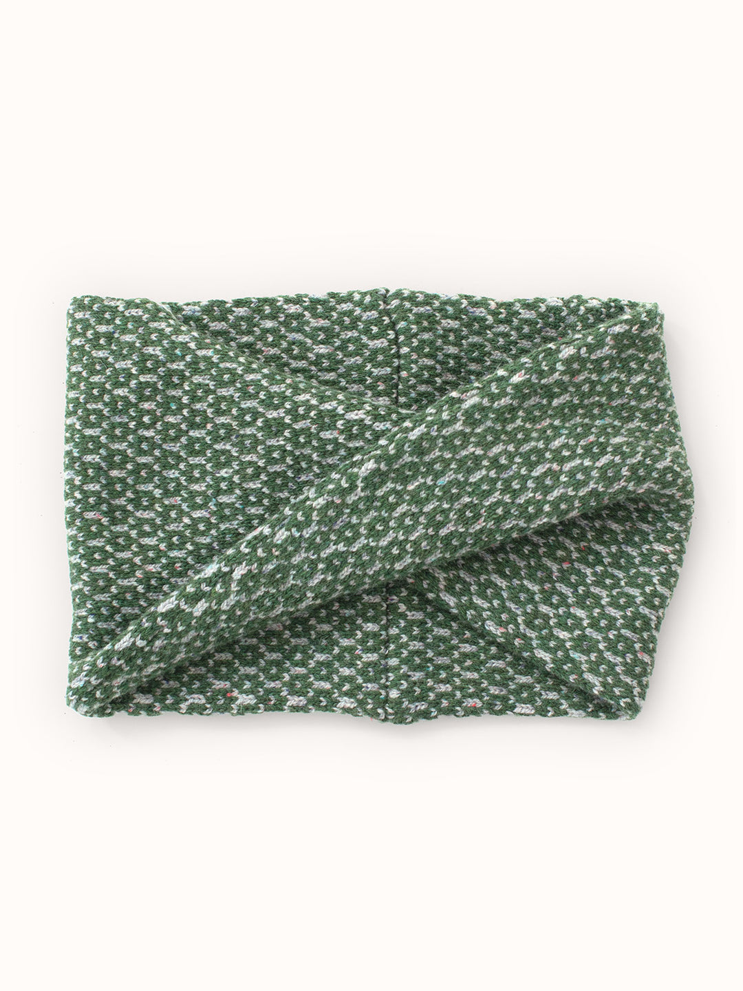 Merino wool womens neck cowl snood knit in green still image #colour_moss