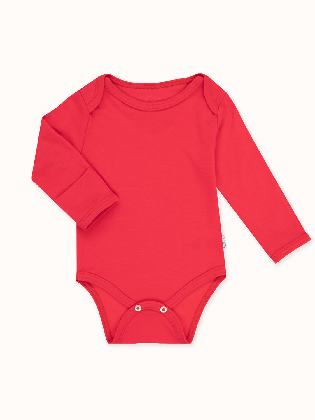Baby Merino Bodysuit Superlove Merino Red #colour_soft-red