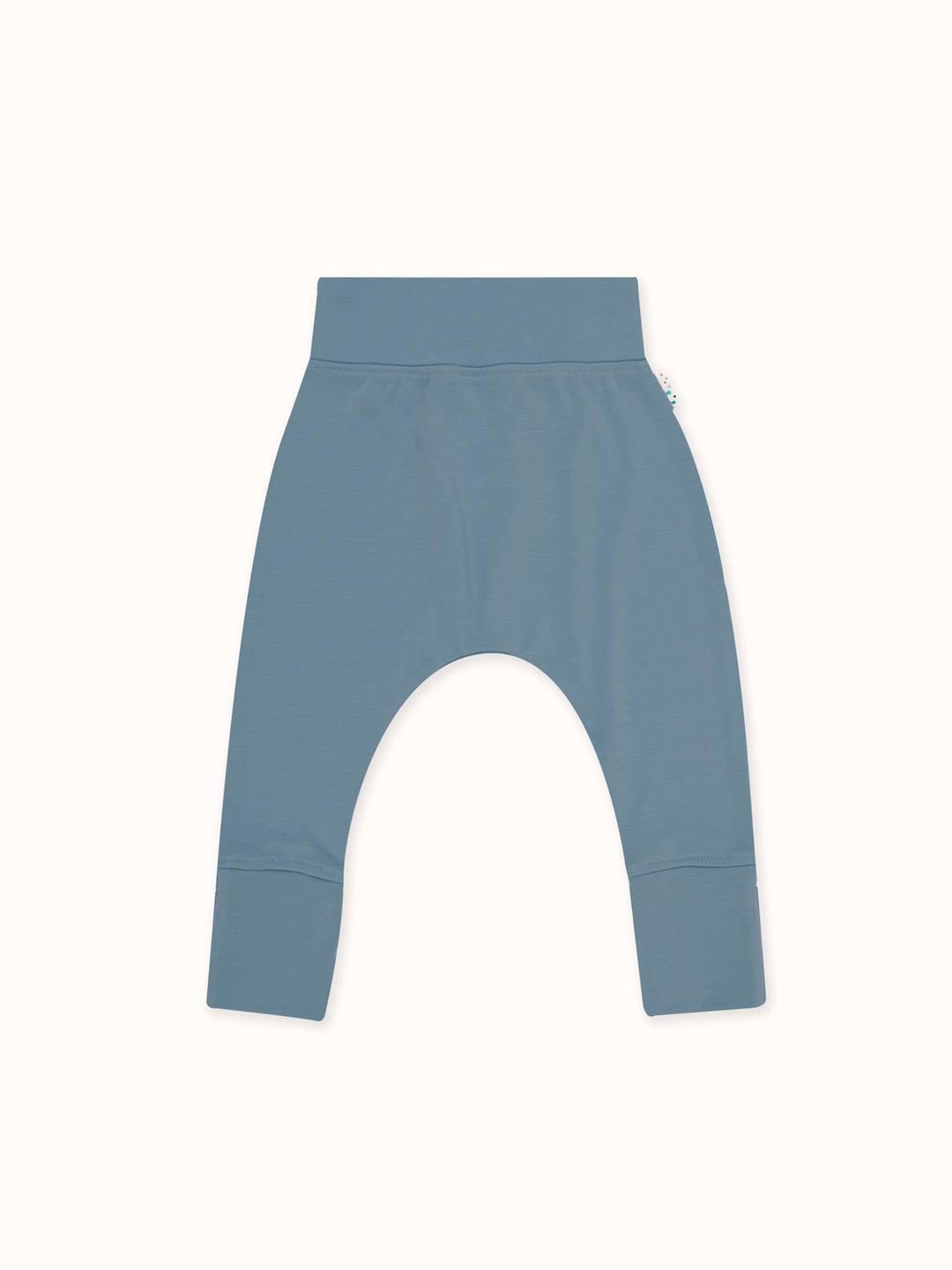 Merino baby footed legging blue still #colour_lake