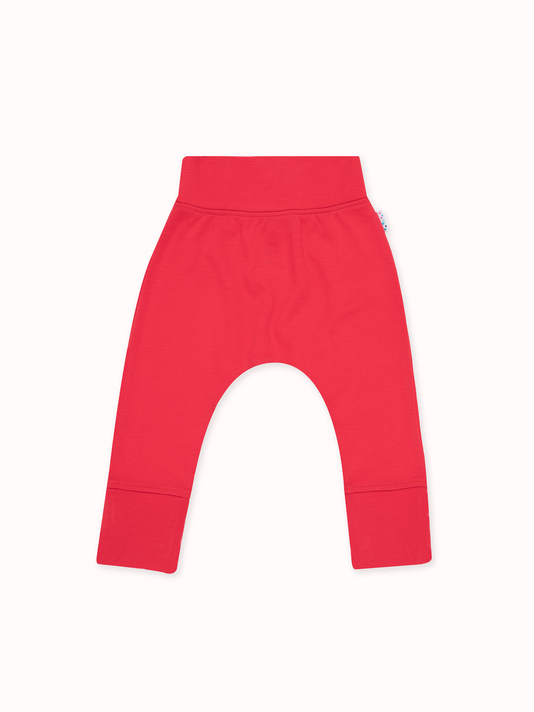 Merino baby legging red #colour_soft-red