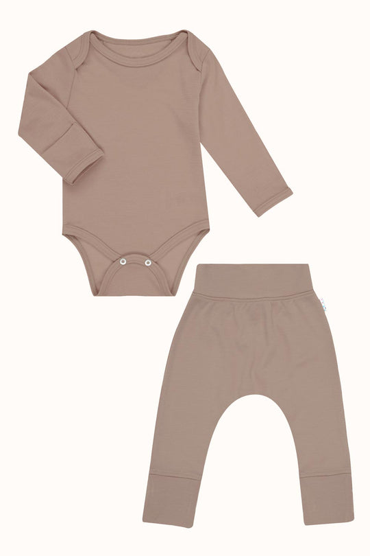 Merino baby neutral beige set #colour_pebble