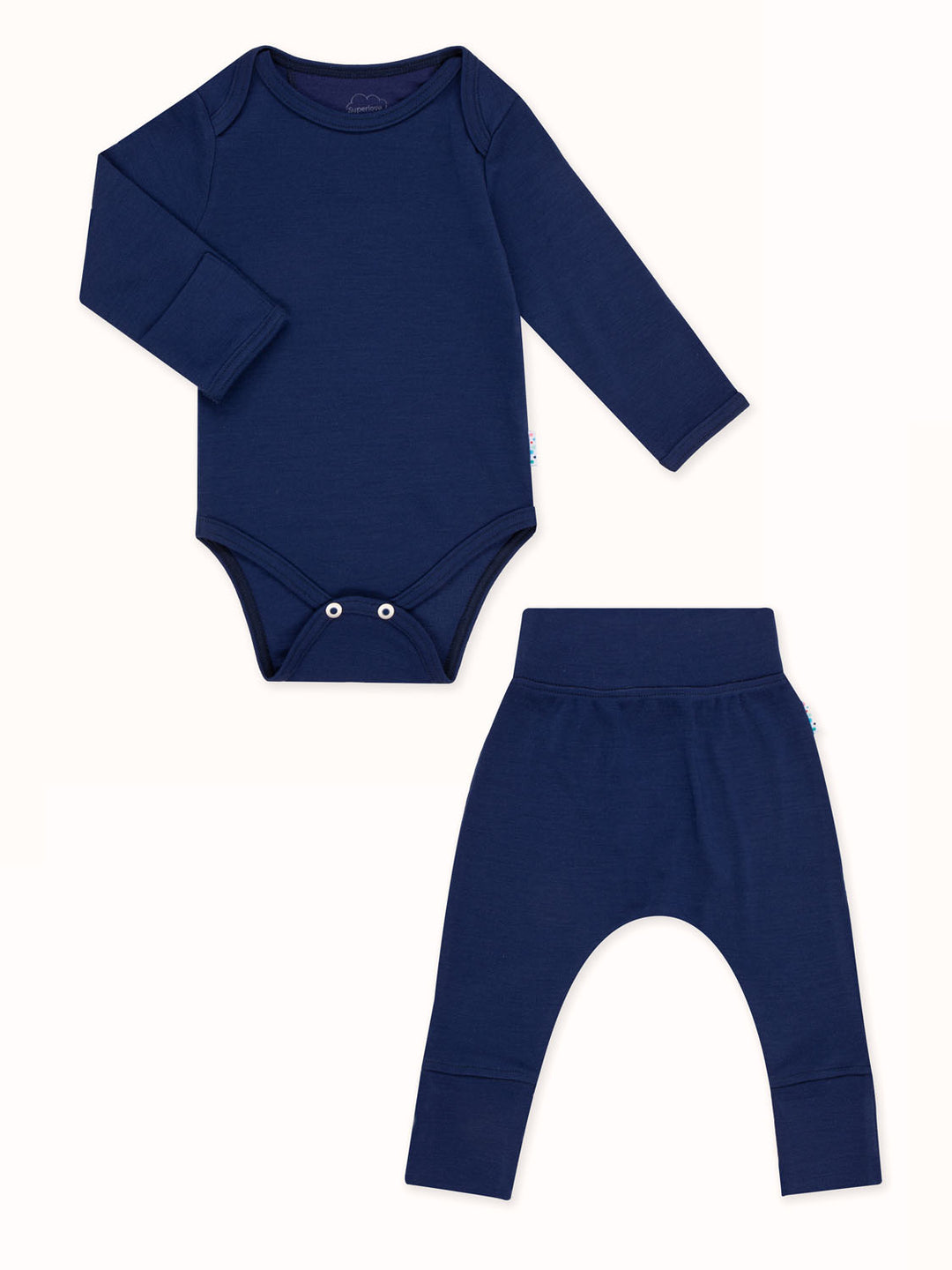 merino baby thermal base layer navy still #colour_french-navy