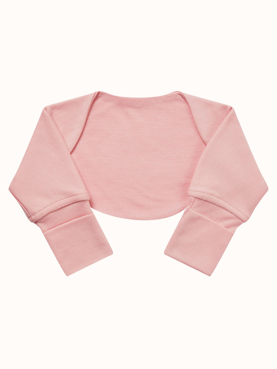 Merino baby sleeping bag arms pink #colour_vintage-rose