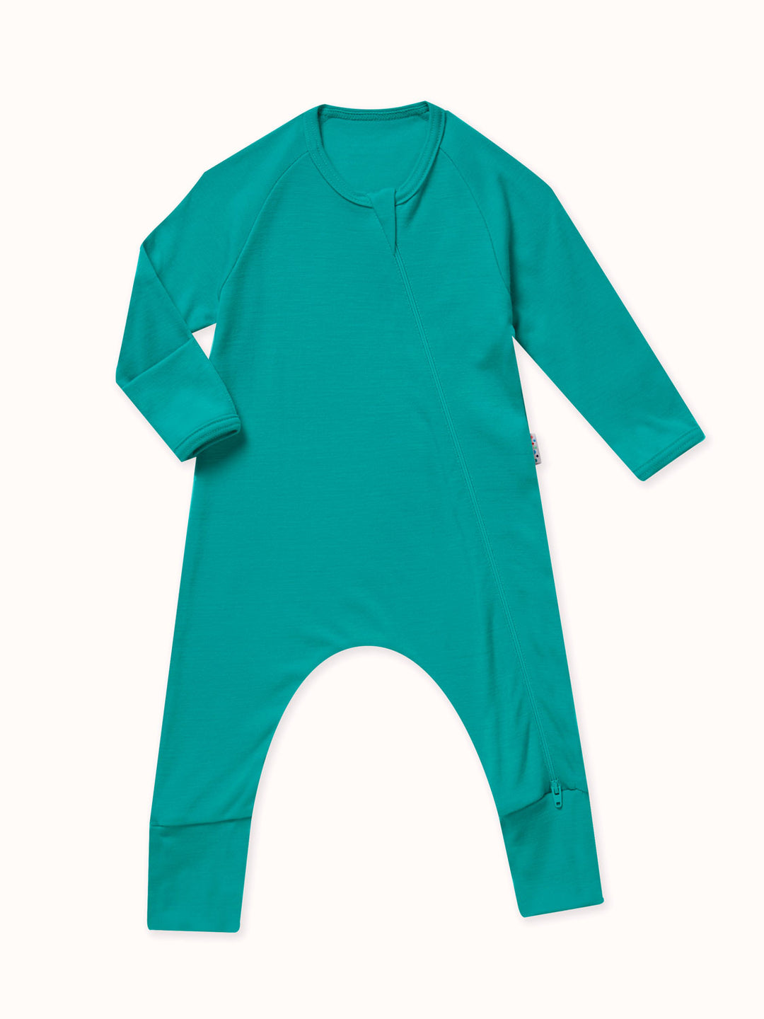 merino baby sleepsuit green #colour_wild-green