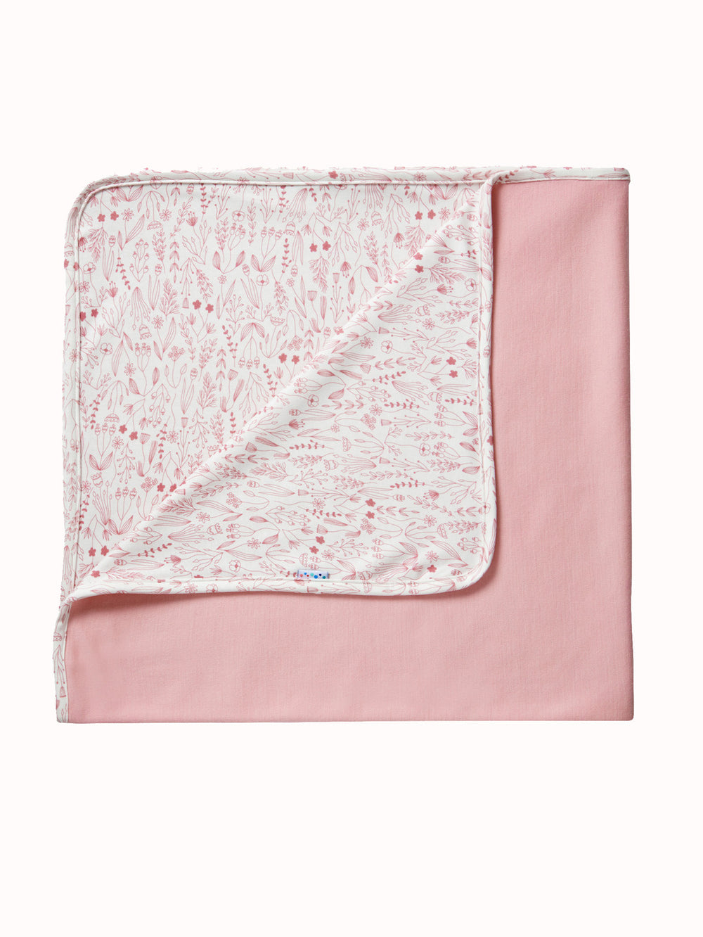 Merino baby wrap blanket floral pink  #colour_millefleur