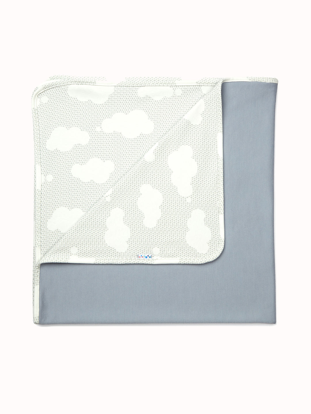 Merino baby wrap blanket grey cloud  #colour_silver-linings