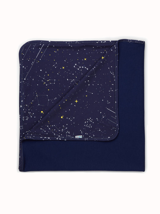 Merino baby wrap blanket space stars navy  #colour_superstar