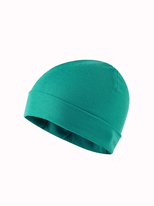 Merino beanie hat green #colour_wild-green