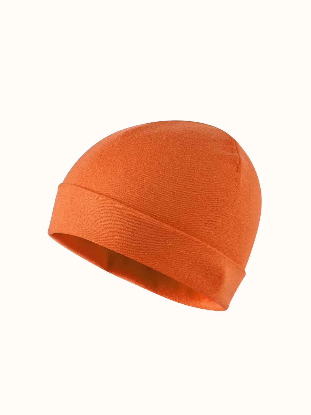 Merino beanie hat orange #colour_fox