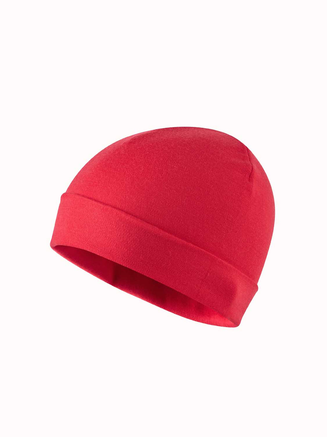 Merino beanie hat red #colour_soft-red