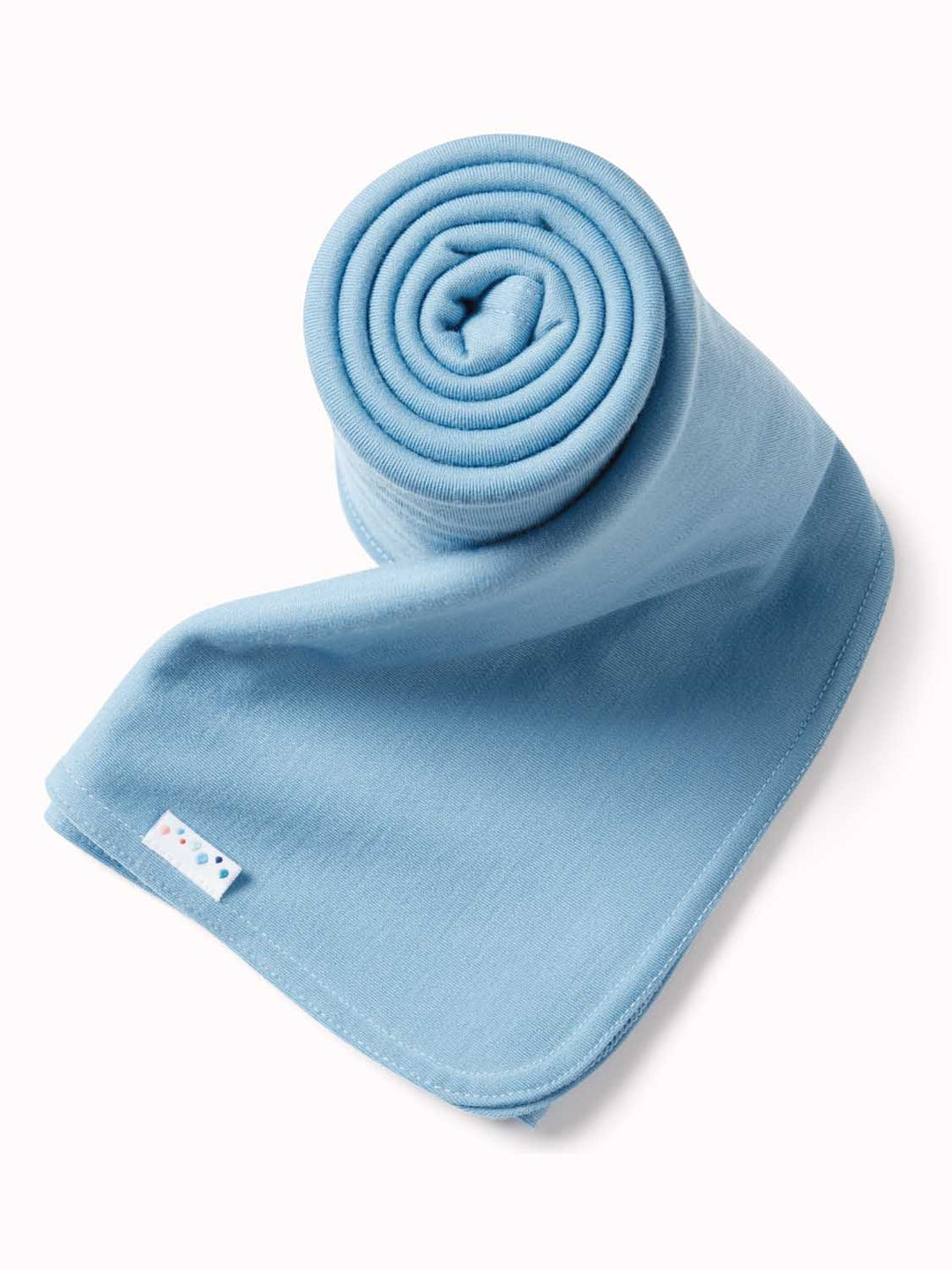 Merino blanket swaddle blue #colour_raindrop