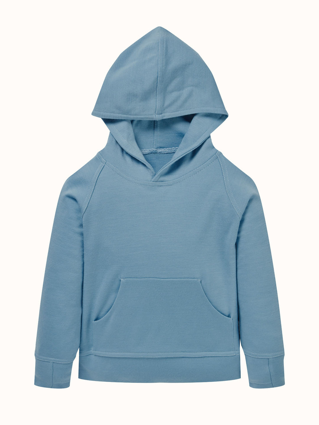 Merino kids hoodie blue #colour_raindrop
