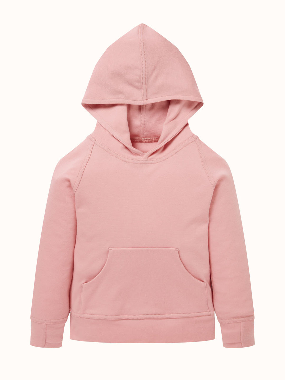 Merino kids hoodie pink  #colour_vintage-rose