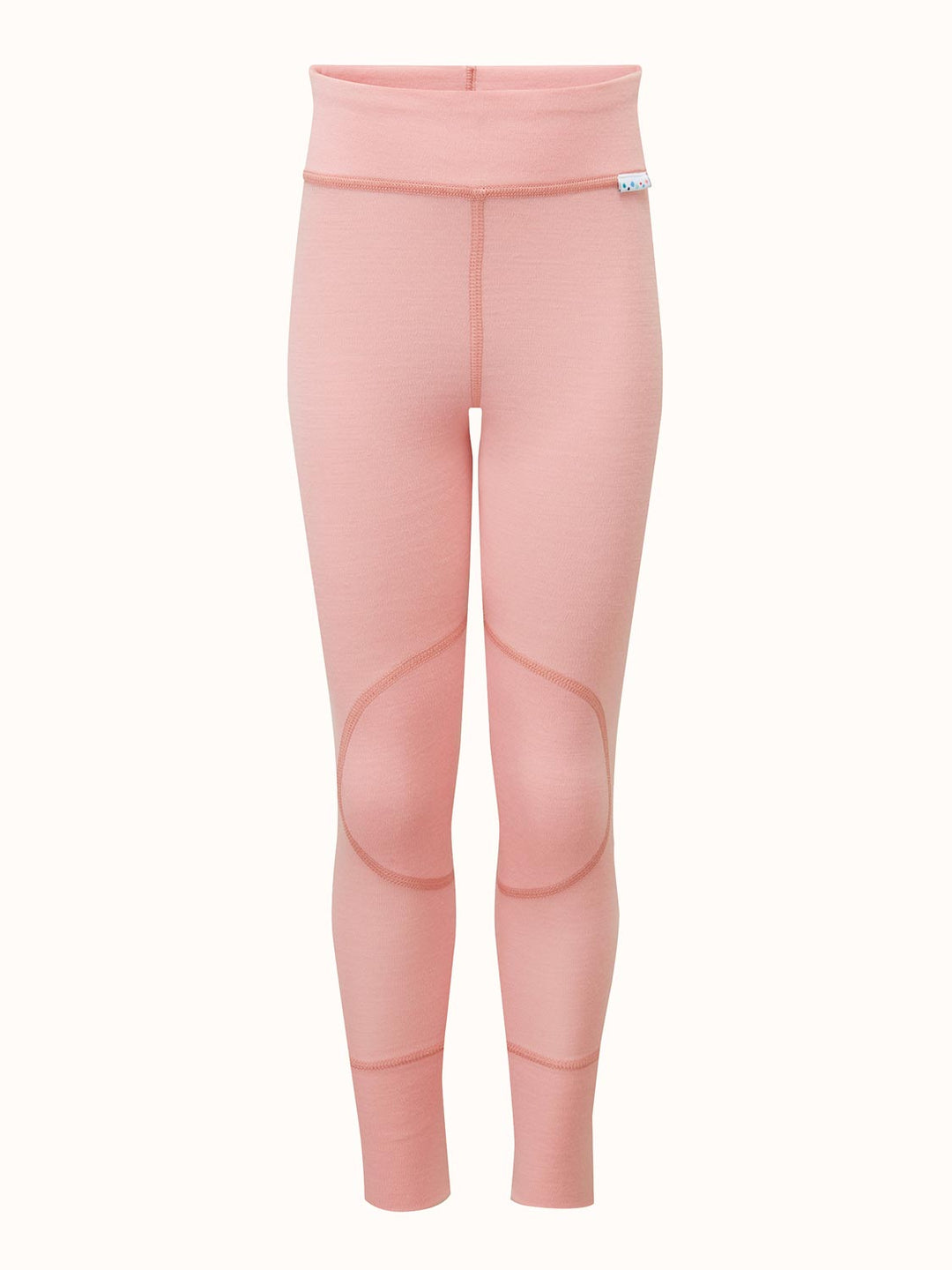 Kids merino base layer thermal legging pink still #colour_vintage-rose