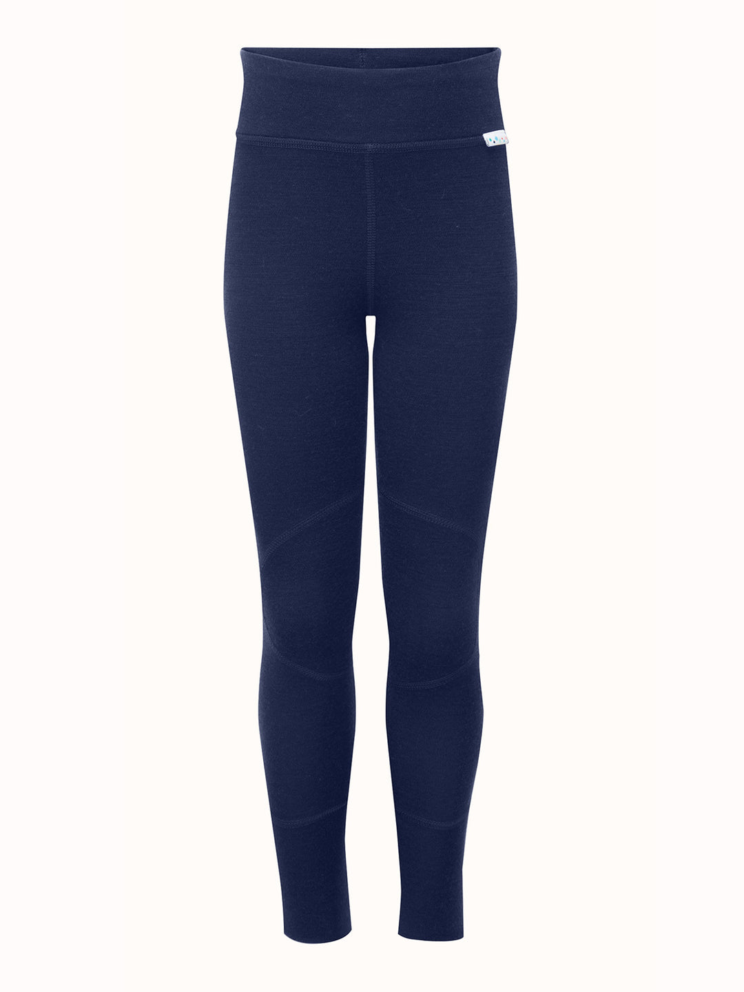 TEENS-GIRLS thermal leggings from warm cotton mix - blue