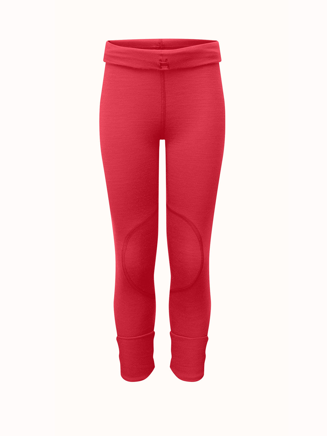 Merino kids thermal baselayer legging red #colour_soft-red