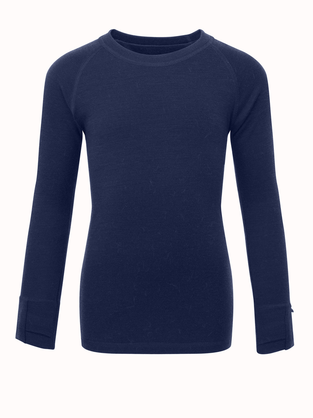 Merino kids thermal baselayer top navy #colour_french-navy