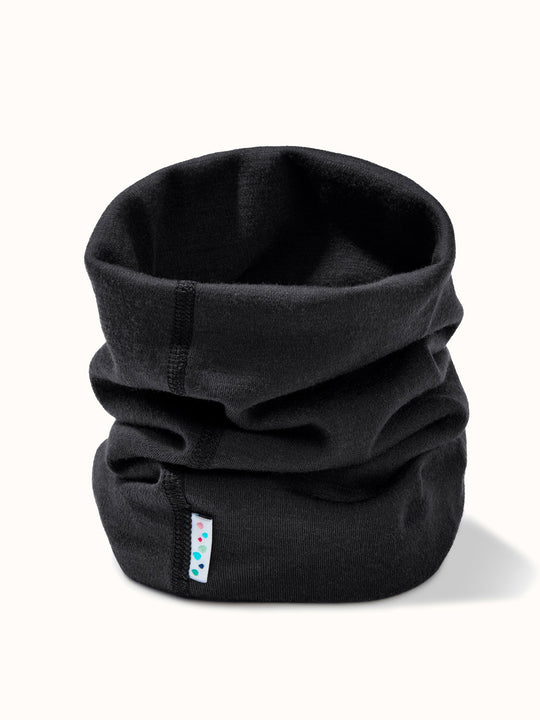 merino wool snood womans black  still #colour_ink