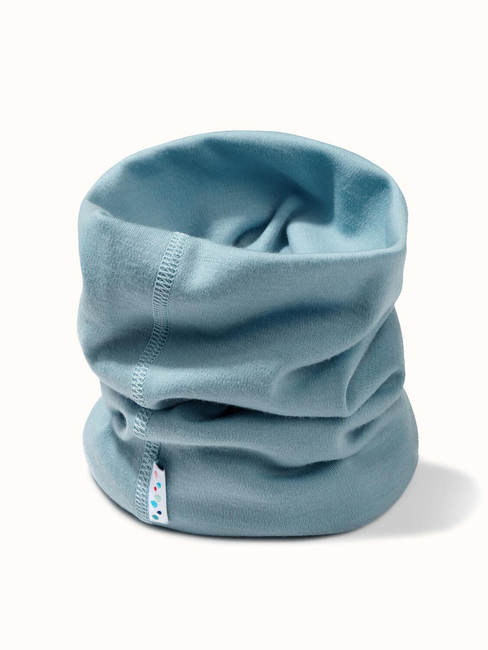 Merino snood neck gaiter blue still #colour_lake