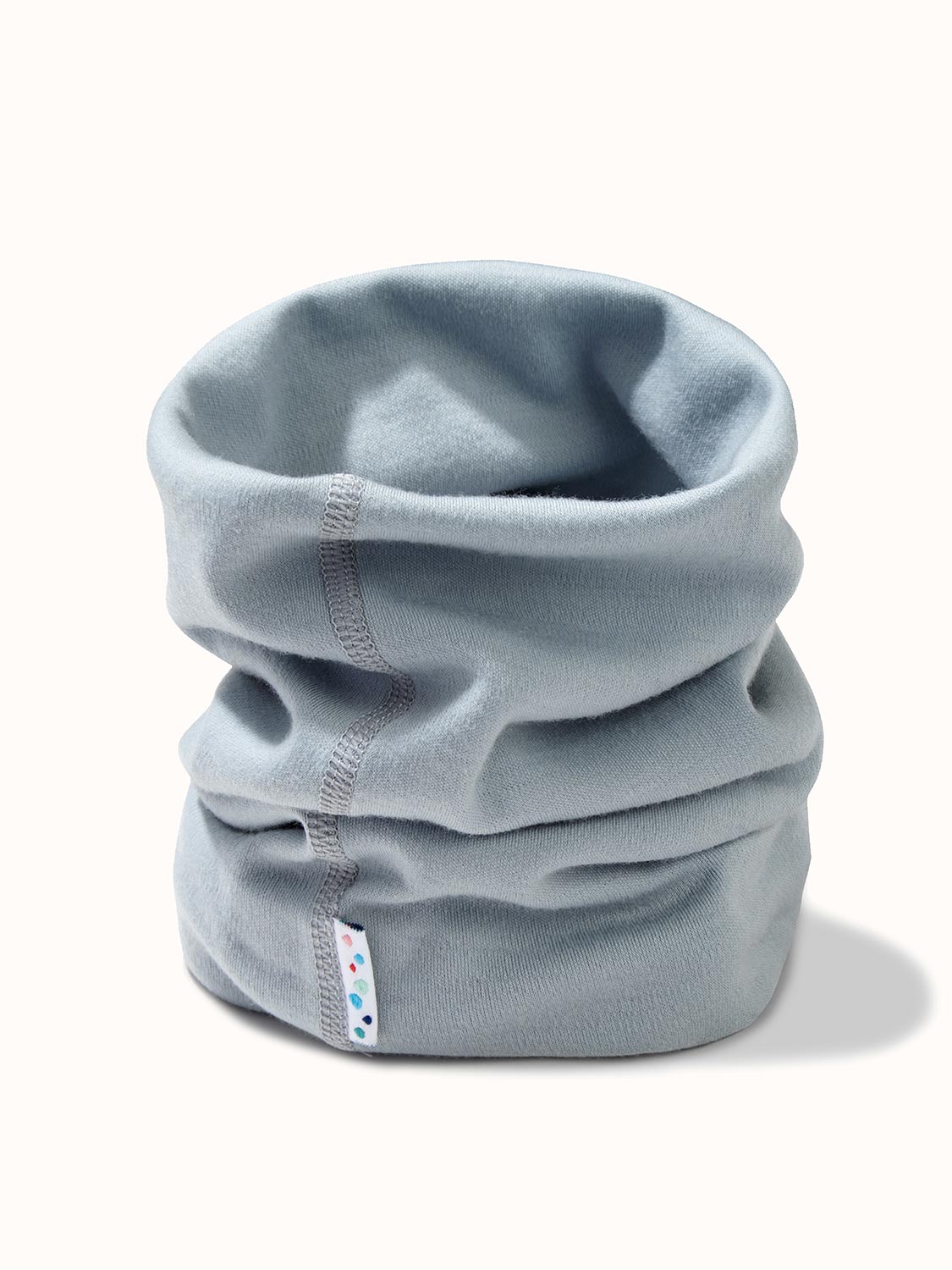 Merino snood neck gaiter grey womens  #colour_cloud-grey