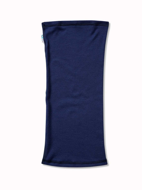 Merino snood neck gaiter long navy #colour_french-navy