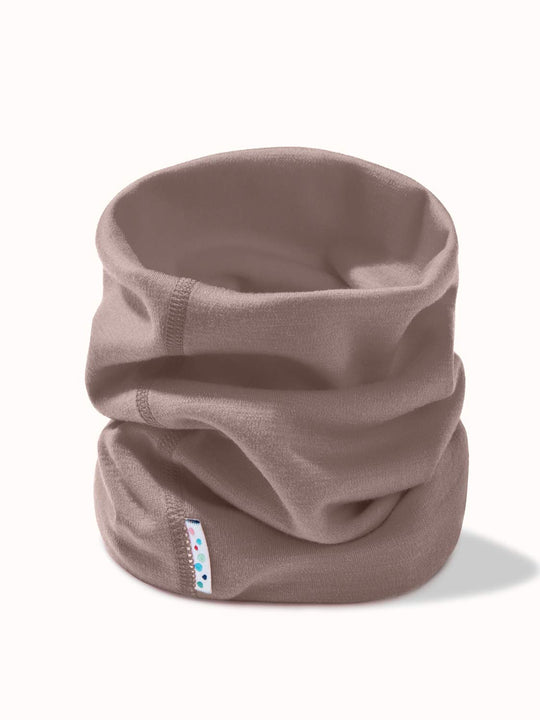 Merino snood neck gaiter beige #colour_pebble