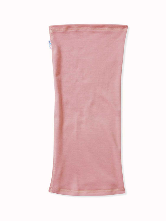 Merino snood neck gaiter long pink #colour_vintage-rose