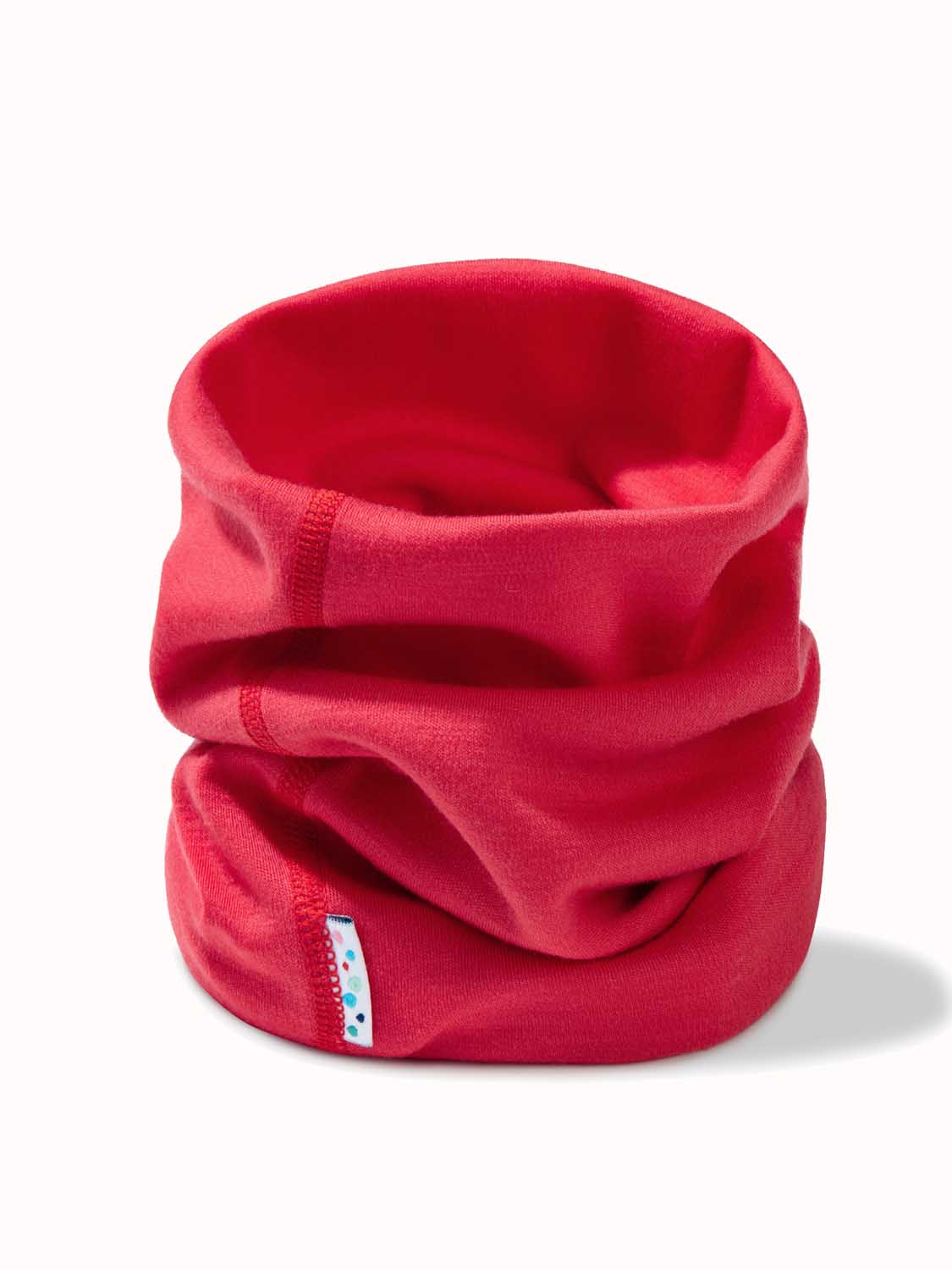 Merino snood neck gaiter red #colour_soft-red