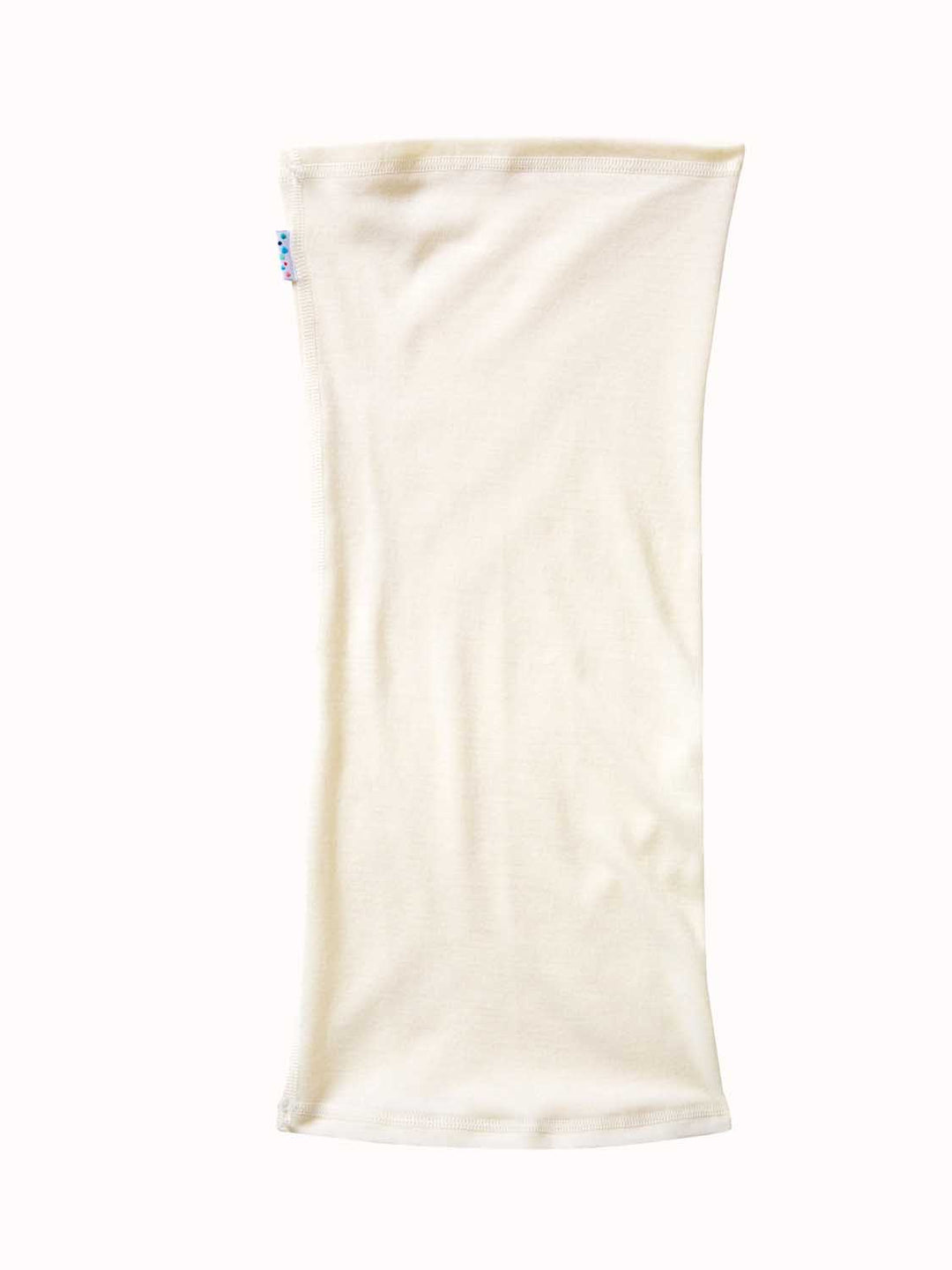 Merino snood neck gaiter long white #colour_pure-ivory
