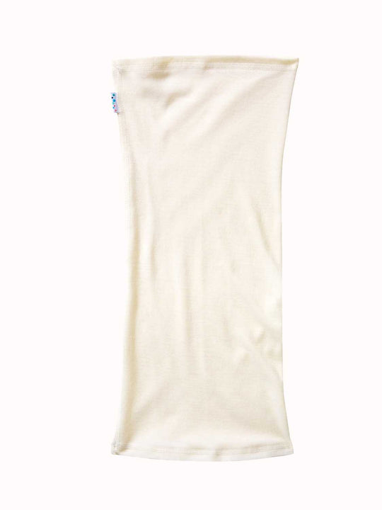 Merino snood neck gaiter long white #colour_pure-ivory