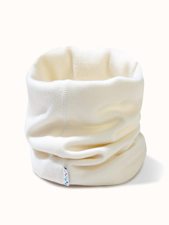 Merino snood neck gaiter womens unisex white still #colour_pure-ivory