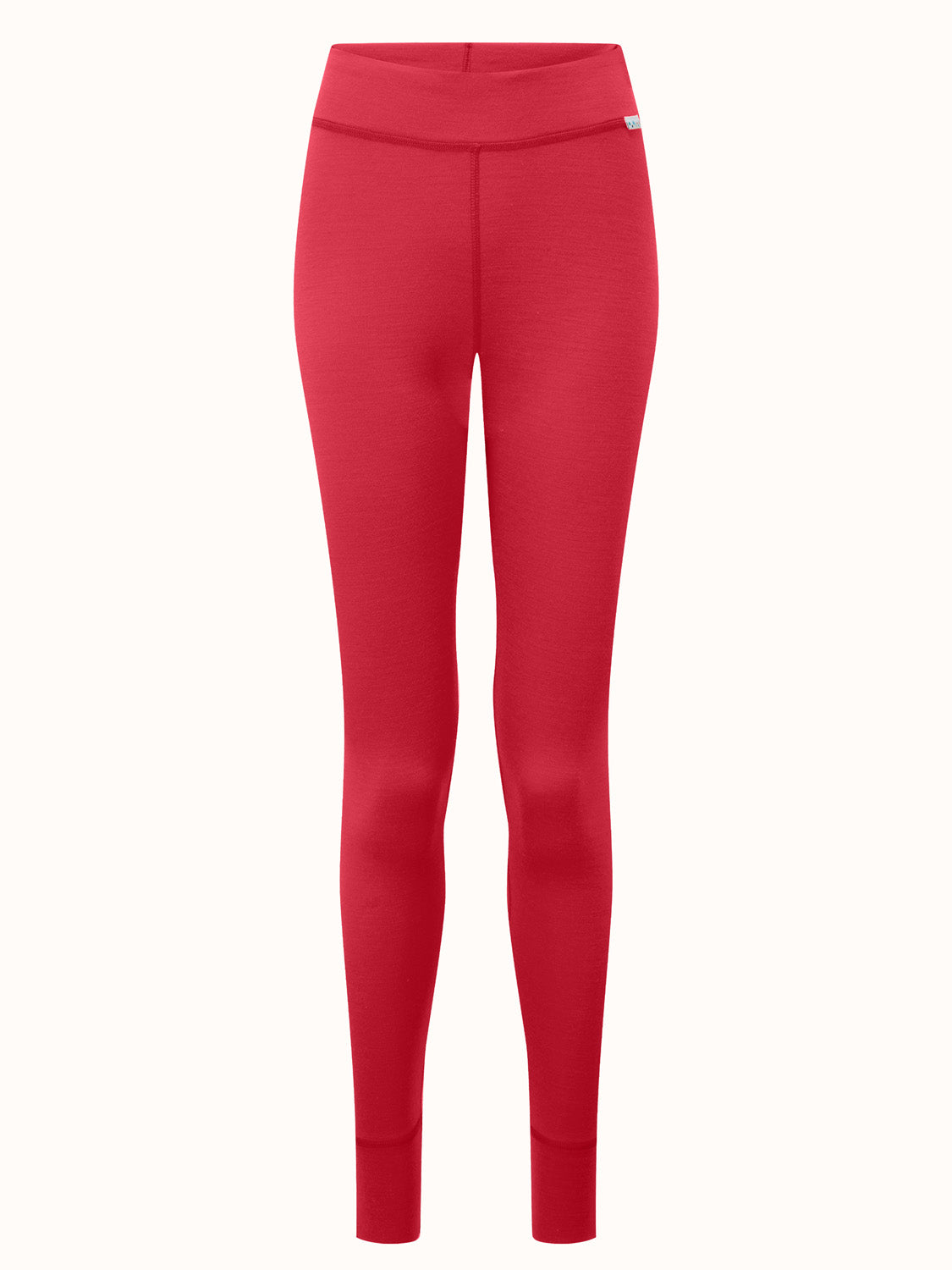 Merino womens baselayer thermal legging red #colour_soft-red