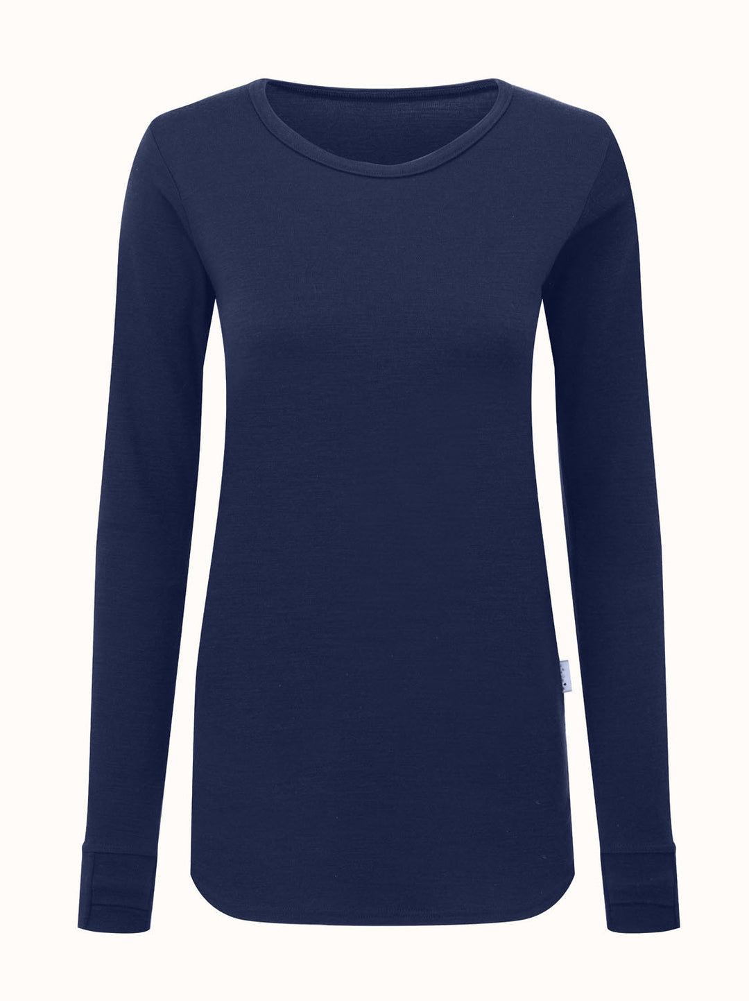 Merino womens baselayer thermal top navy #colour_french-navy
