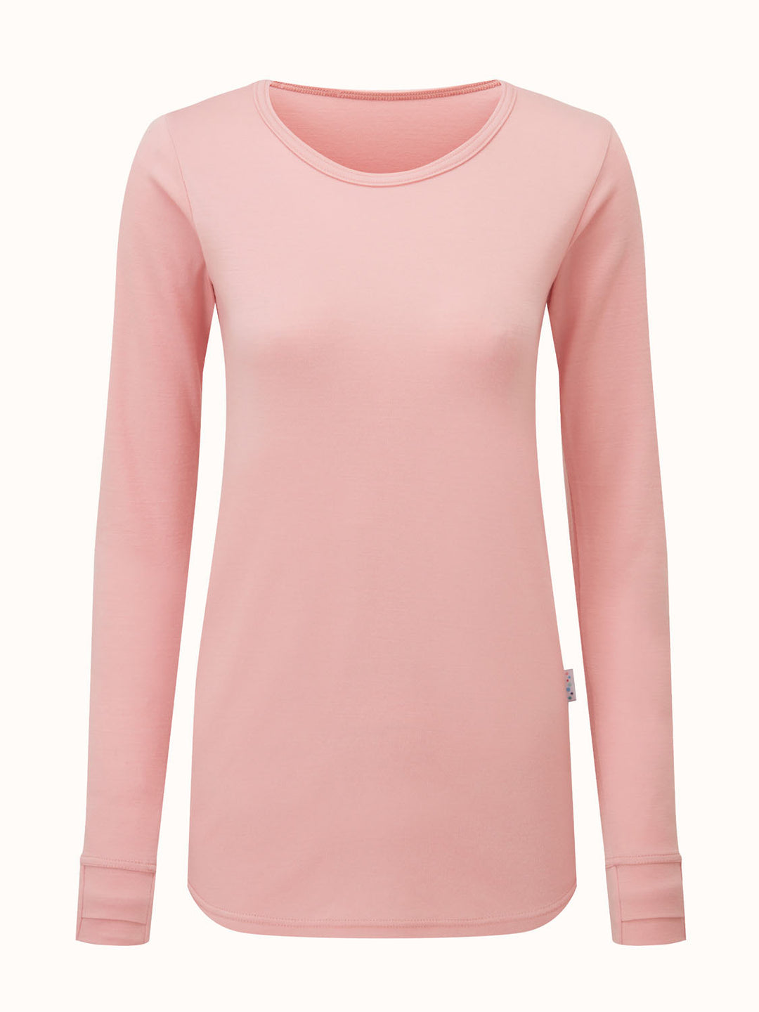 Merino womens baselayer thermal top pink #colour_vintage-rose