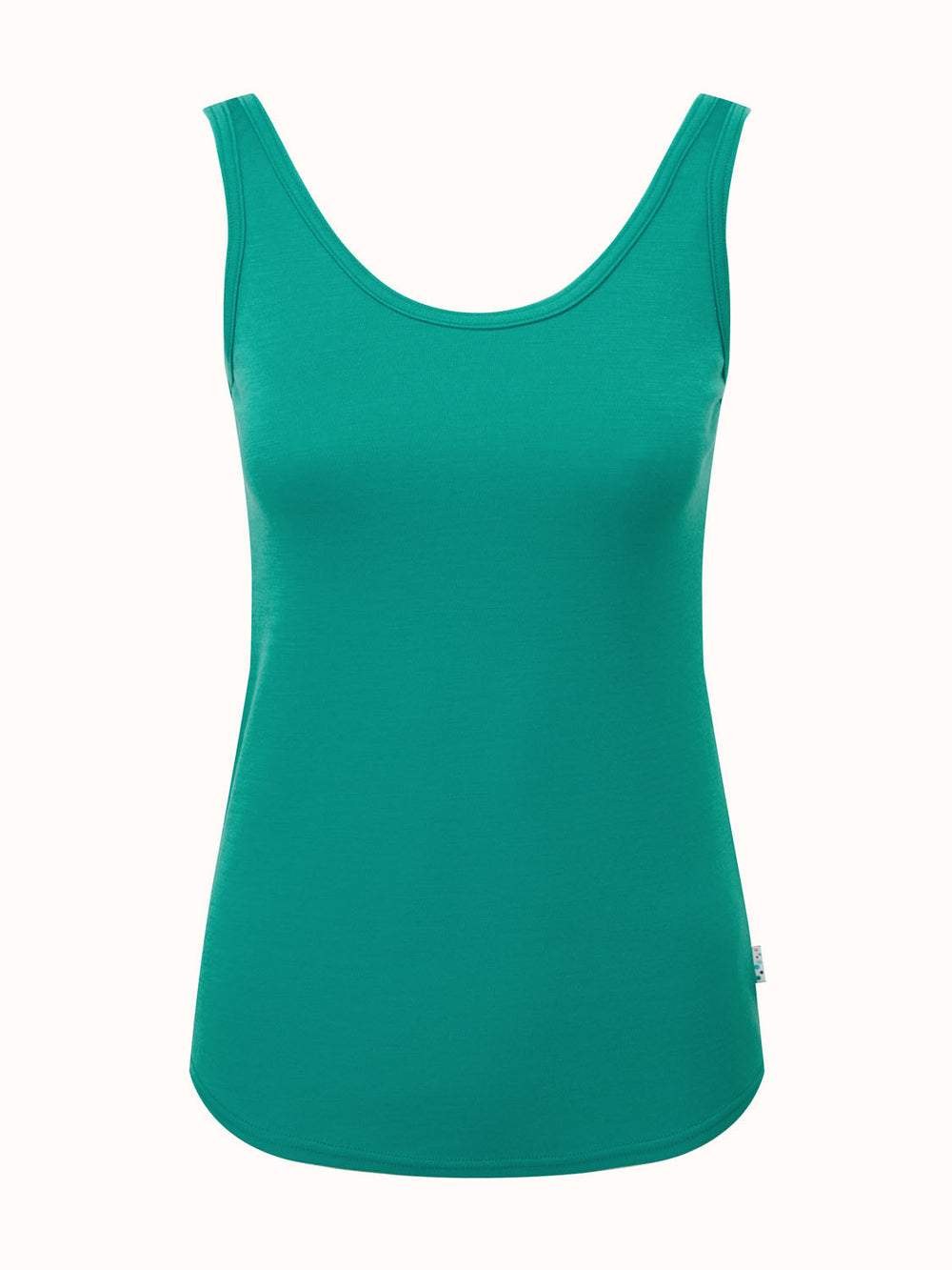 Merino womens baselayer thermal vest green #colour_wild-green