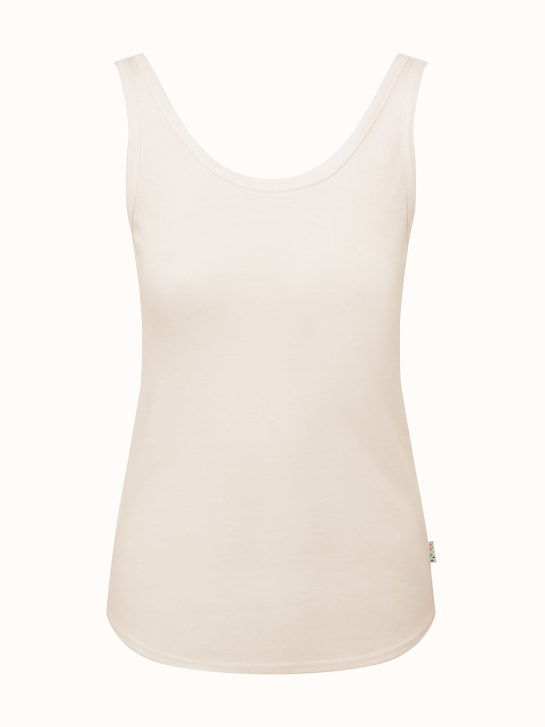 Merino womens baselayer thermal vest white #colour_pure-ivory