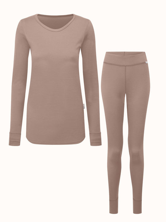 womens merino thermal base layer superlove merino beige #colour_pebble