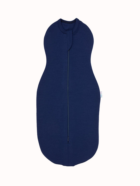 factory second merino swaddle navy blue